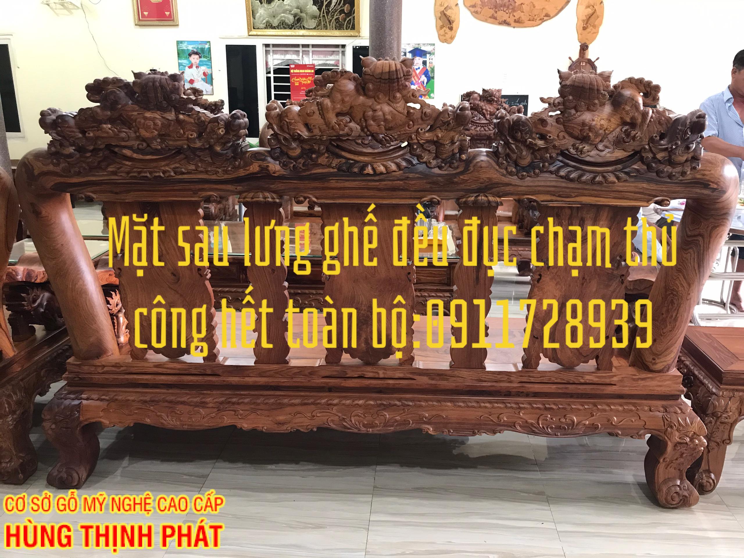 ghế dài bộ bàn ghế cẩm lai tay 14 10 món